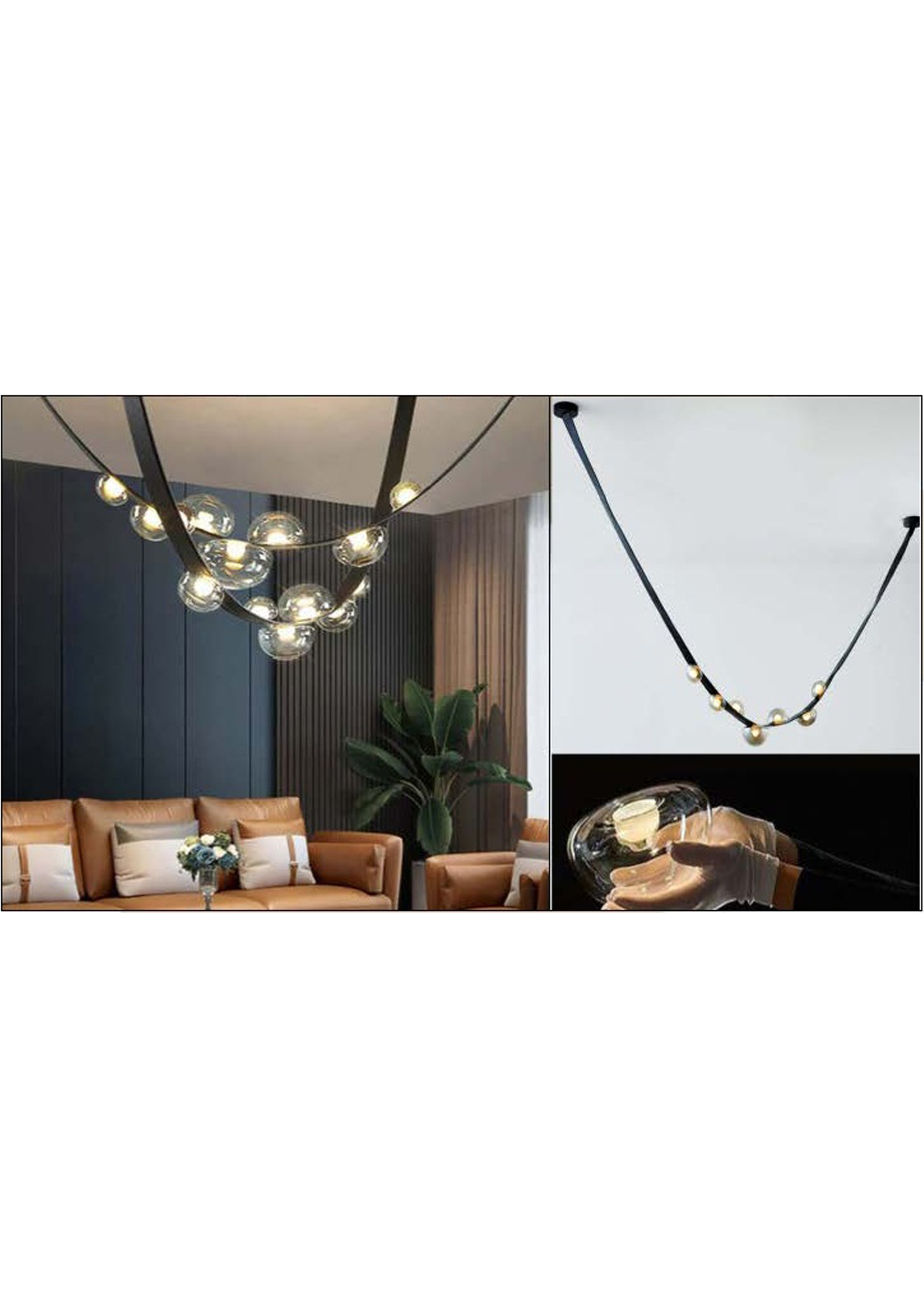 Beyond Lights - Glass Bubble Chandelier- GL